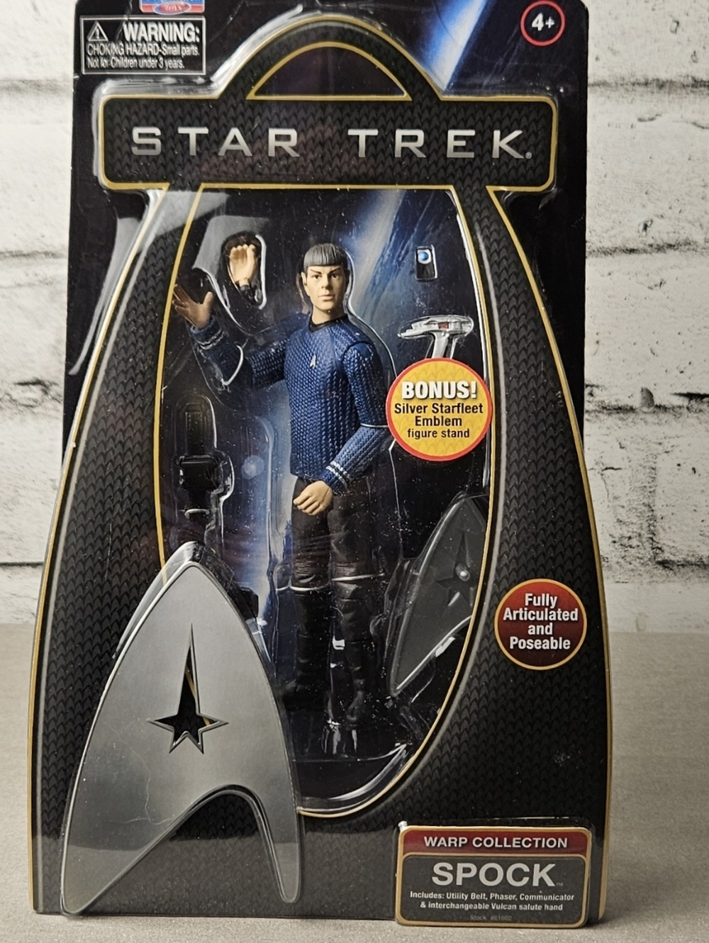 Star Trek 2009 Spock Figure Warp Collection NIB Playmates Toys - Picture 4 of 10